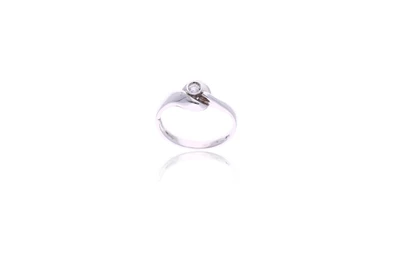 Anello con diamante - Asta Preziosi