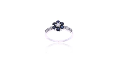 Anello con zaffiri e diamanti - Asta Preziosi