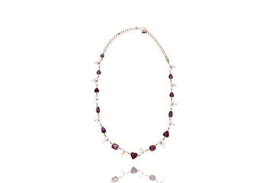 Collana con granati e perle - Asta Preziosi