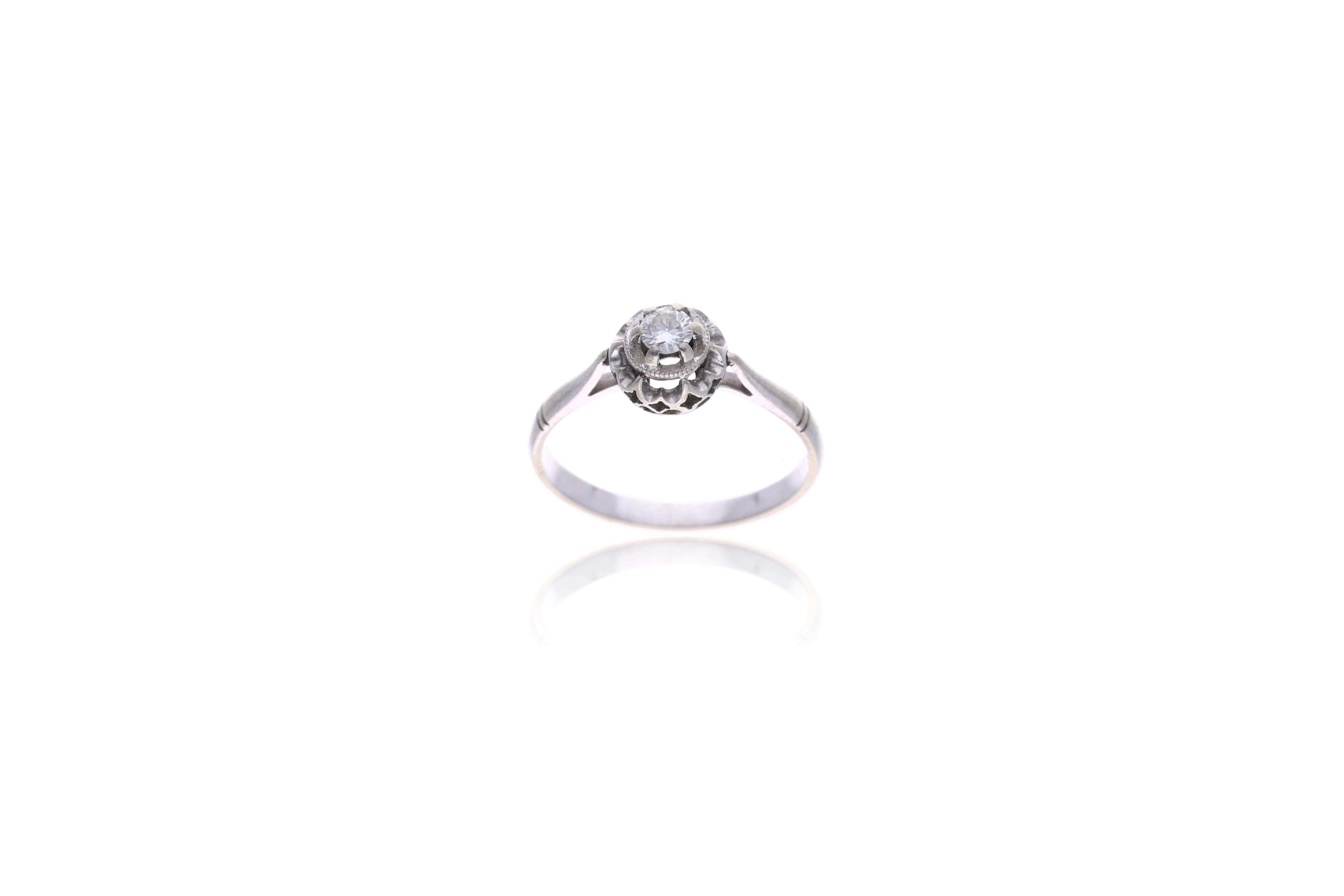 Anello con diamante - Asta Preziosi