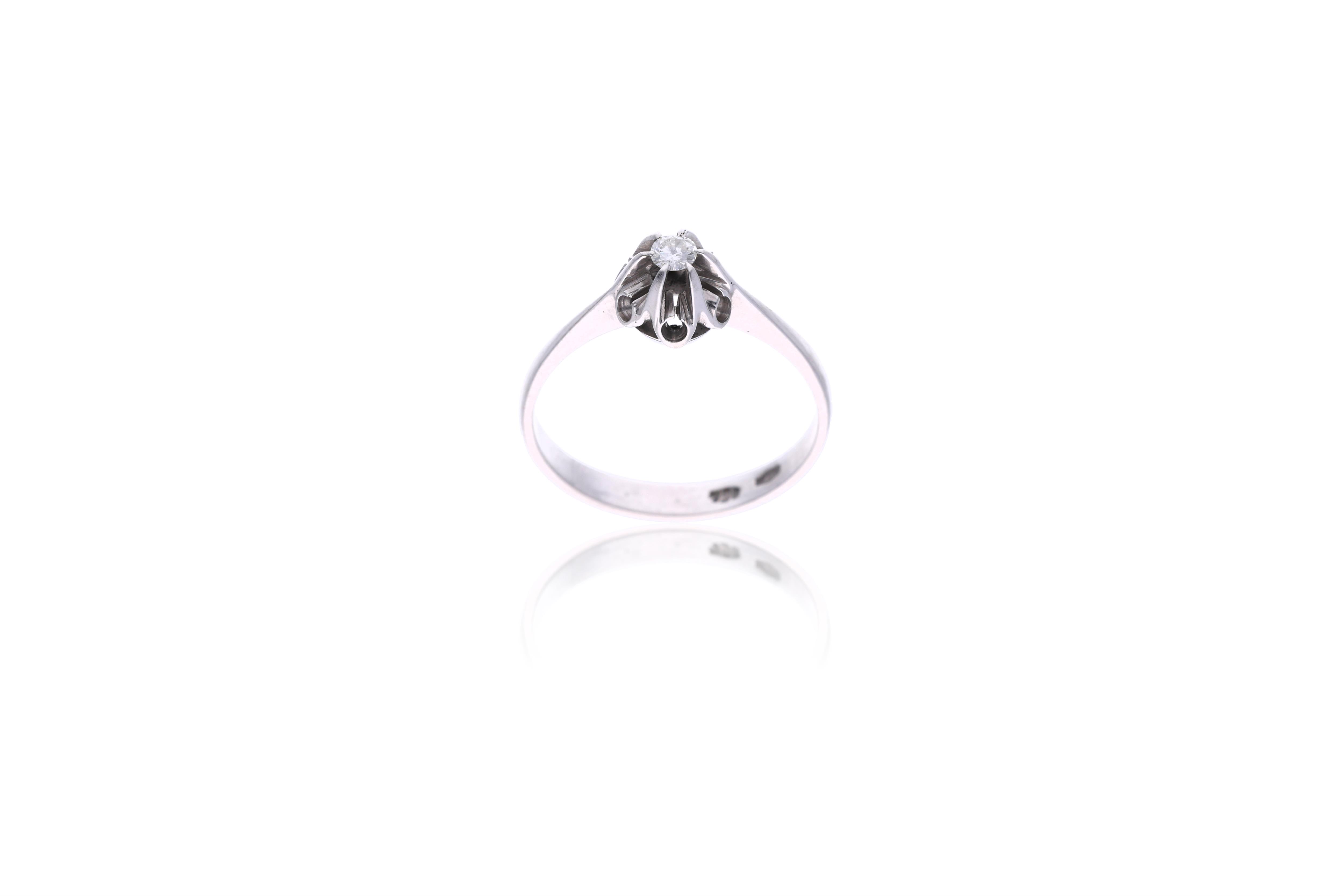 Anello con diamante - Asta Preziosi