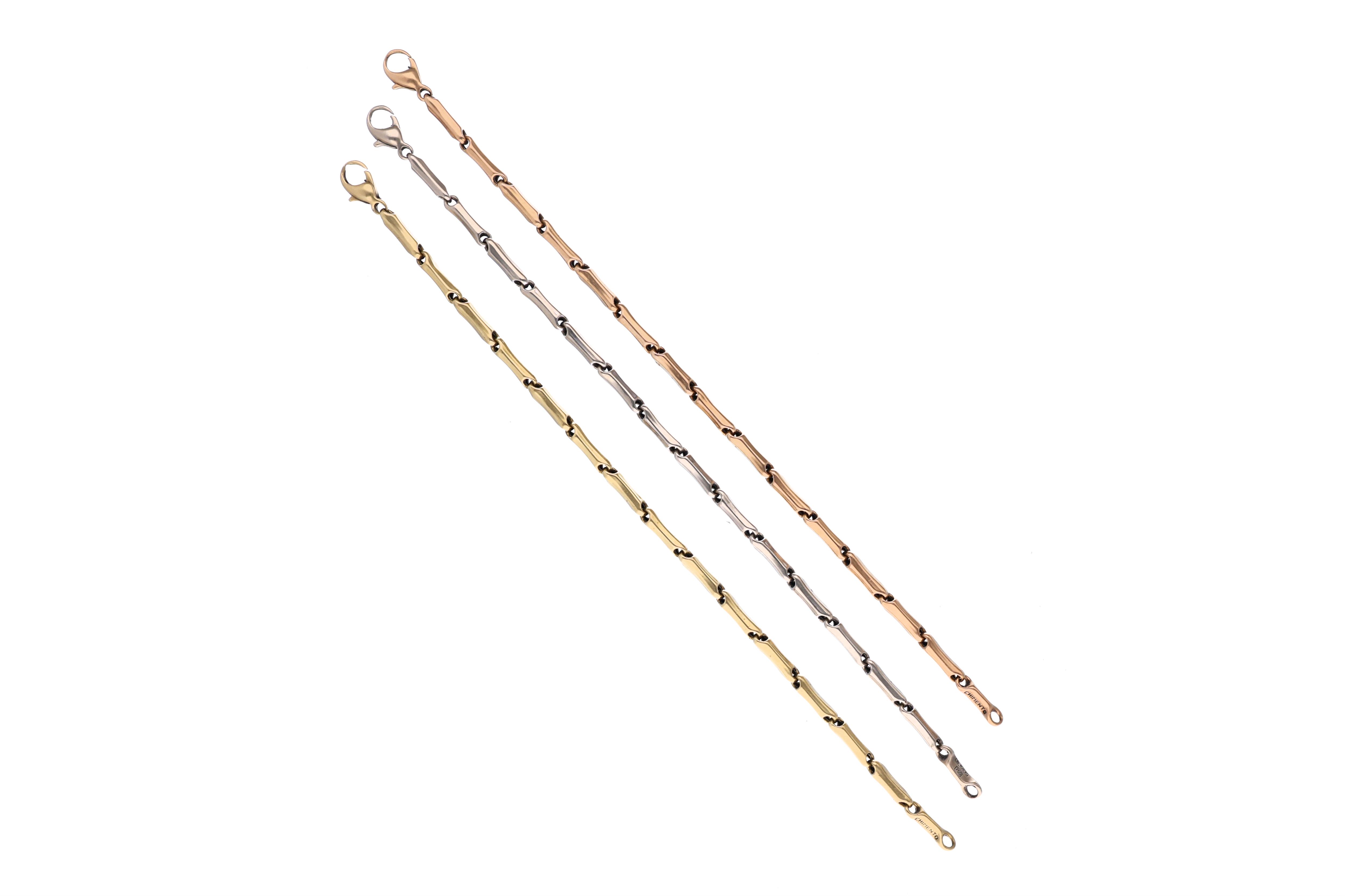 Chimento, tre bracciali in oro - Asta Preziosi
