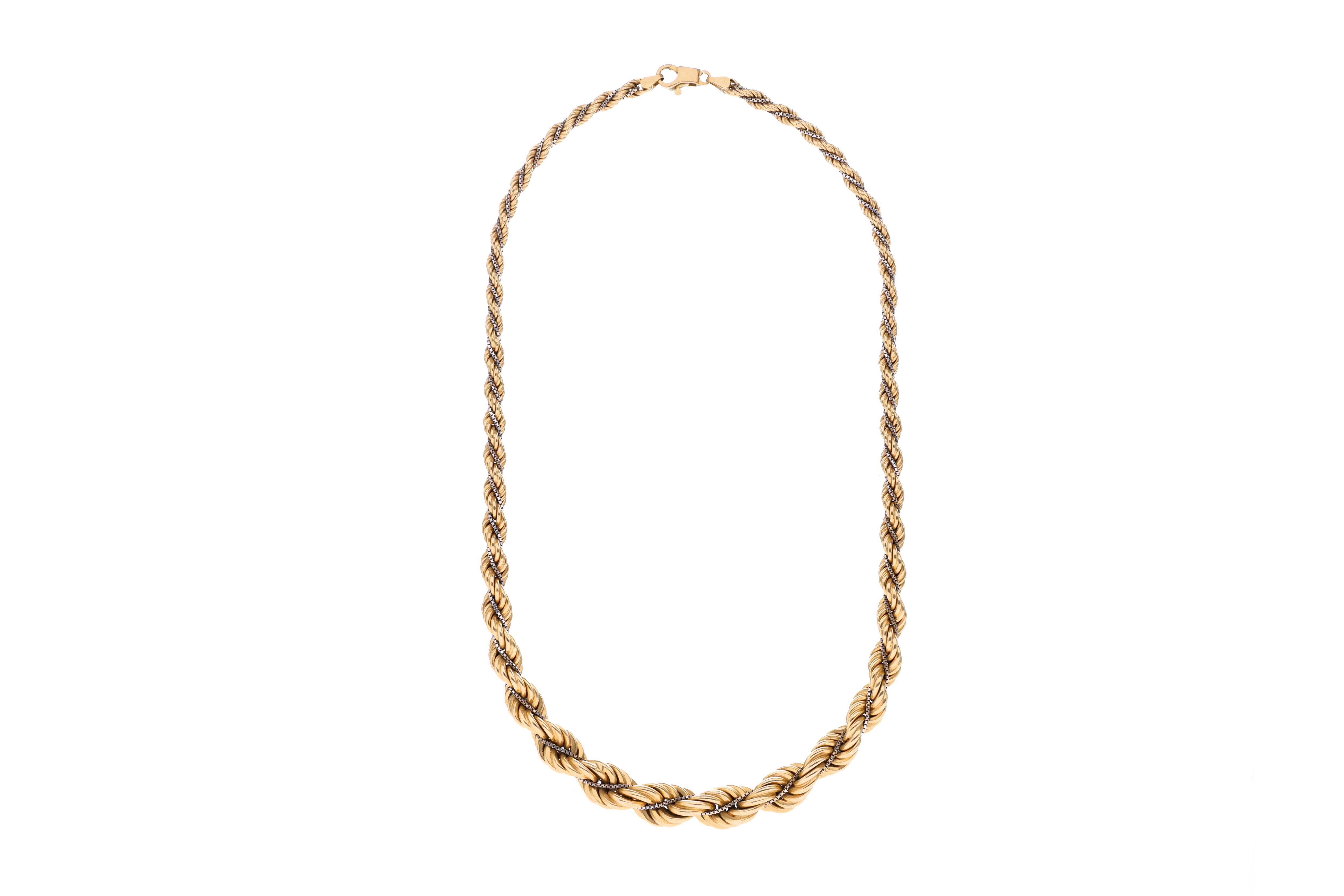 Collana in oro bicolore - Asta Preziosi