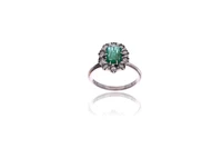 Anello con smeraldo e diamanti - Asta Preziosi Anello con smeraldo e diamanti - Asta Preziosi