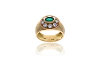 Anello con smeraldo e diamanti - Asta Preziosi Anello con smeraldo e diamanti - Asta Preziosi