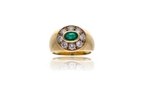 Anello con smeraldo e diamanti - Asta Preziosi Anello con smeraldo e diamanti - Asta Preziosi