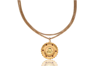 Collana con ciondolo e smalti - Asta Preziosi Collana con ciondolo e smalti - Asta Preziosi