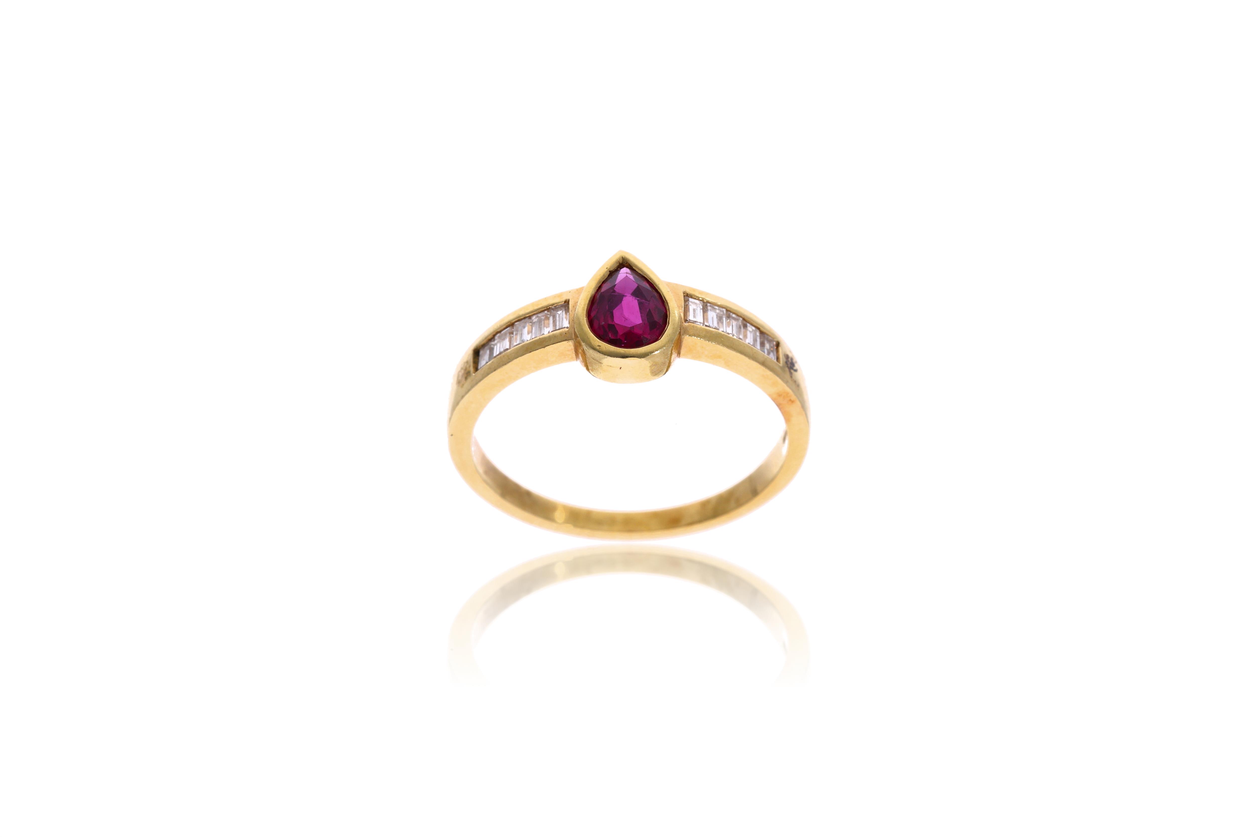 Anello con rubino e diamanti - Asta Preziosi