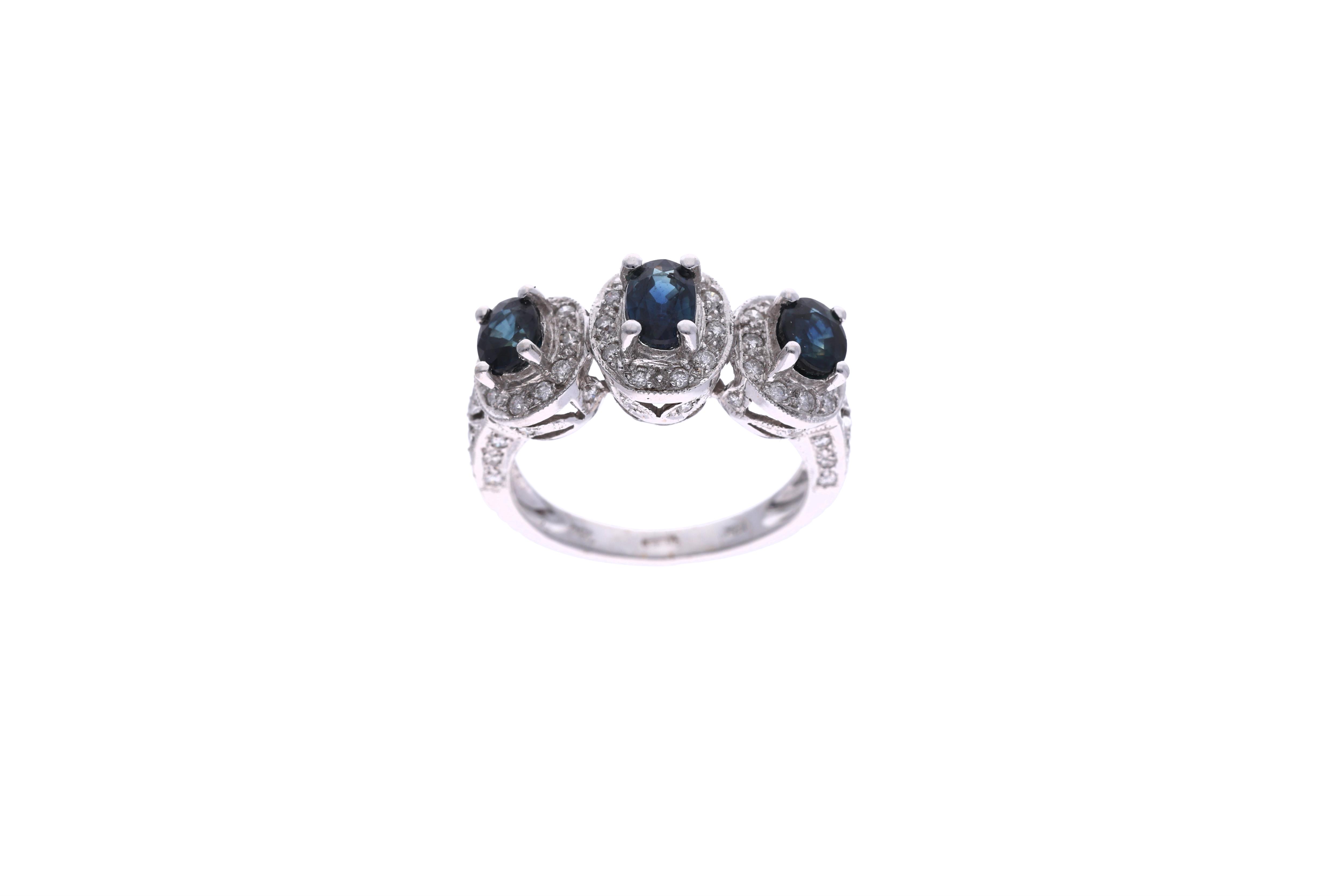 Anello con zaffiri e diamanti - Asta Preziosi