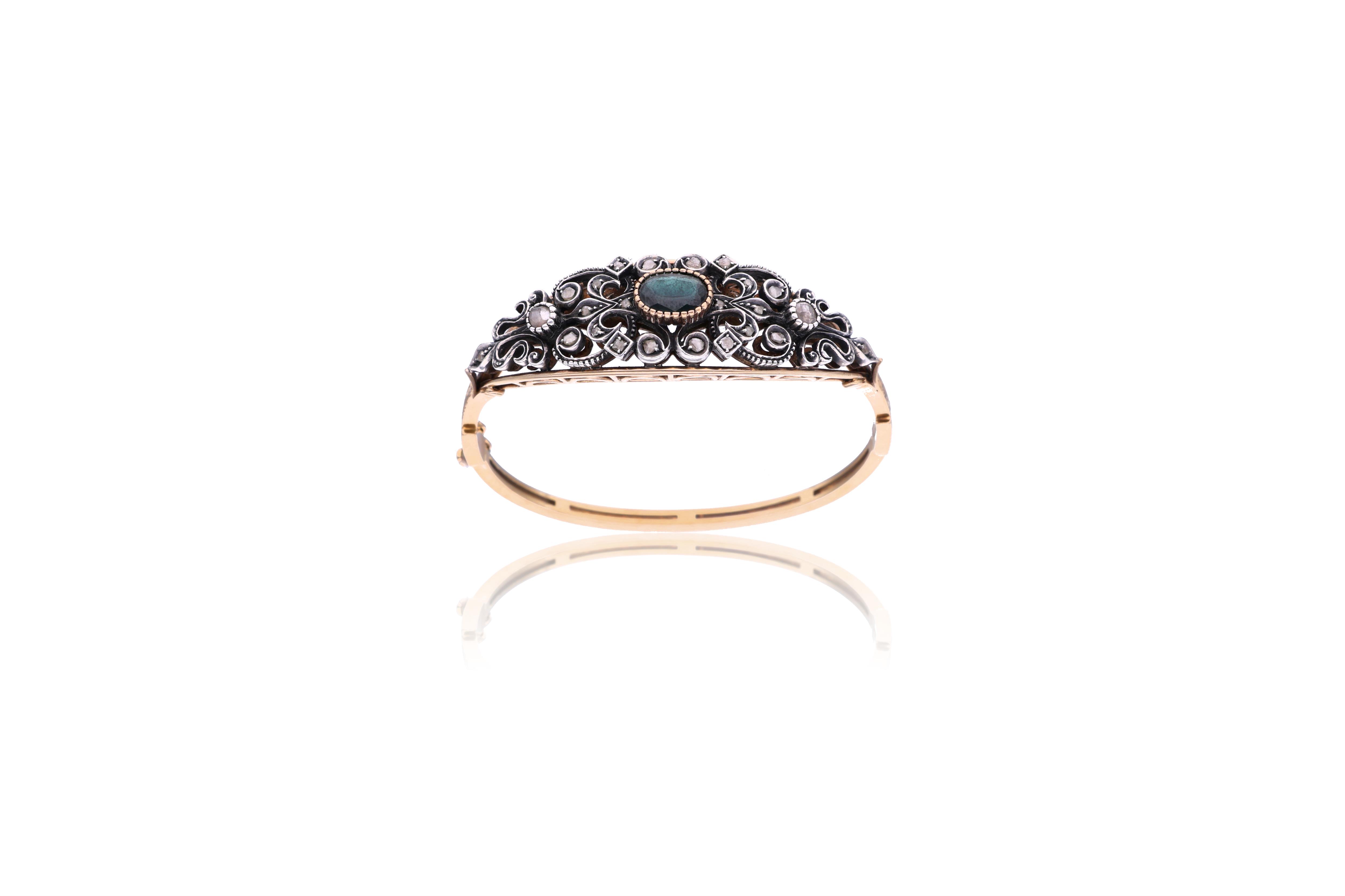 Bracciale con diamanti e pietra - Asta Preziosi