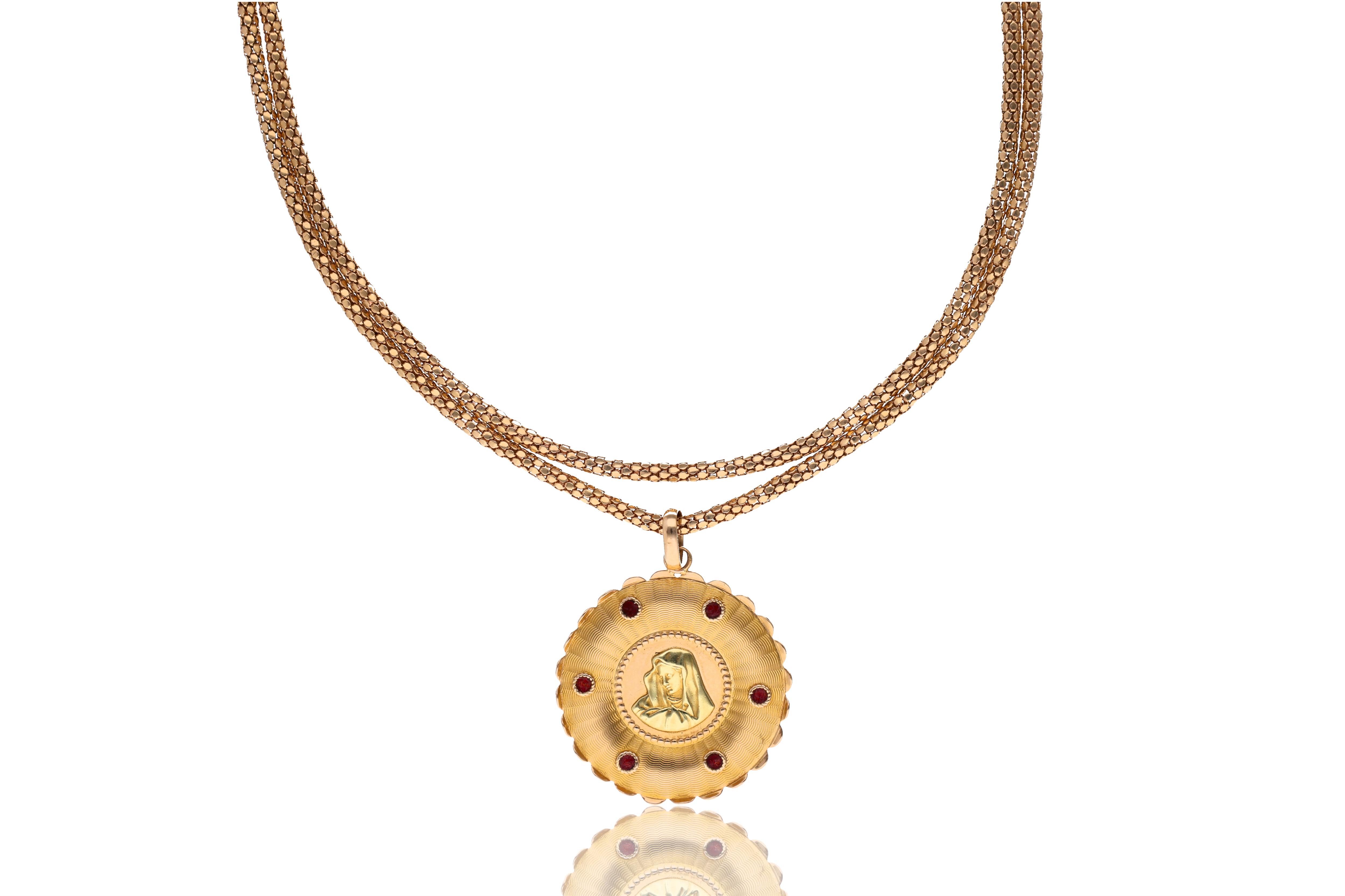 Collana con ciondolo e smalti - Asta Preziosi