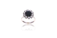 Anello con diamanti e zaffiro - Asta Preziosi