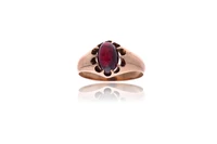 Anello con granato rodolite - Asta Preziosi
