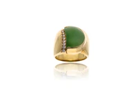 Anello con pietra e diamanti - Asta Preziosi