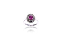 Anello con pietra e diamanti - Asta Preziosi
