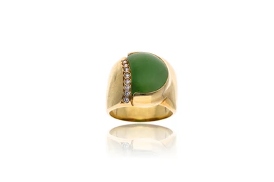 Anello con pietra e diamanti - Asta Preziosi