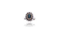 Anello con zaffiro e diamanti - Asta Preziosi Anello con zaffiro e diamanti - Asta Preziosi