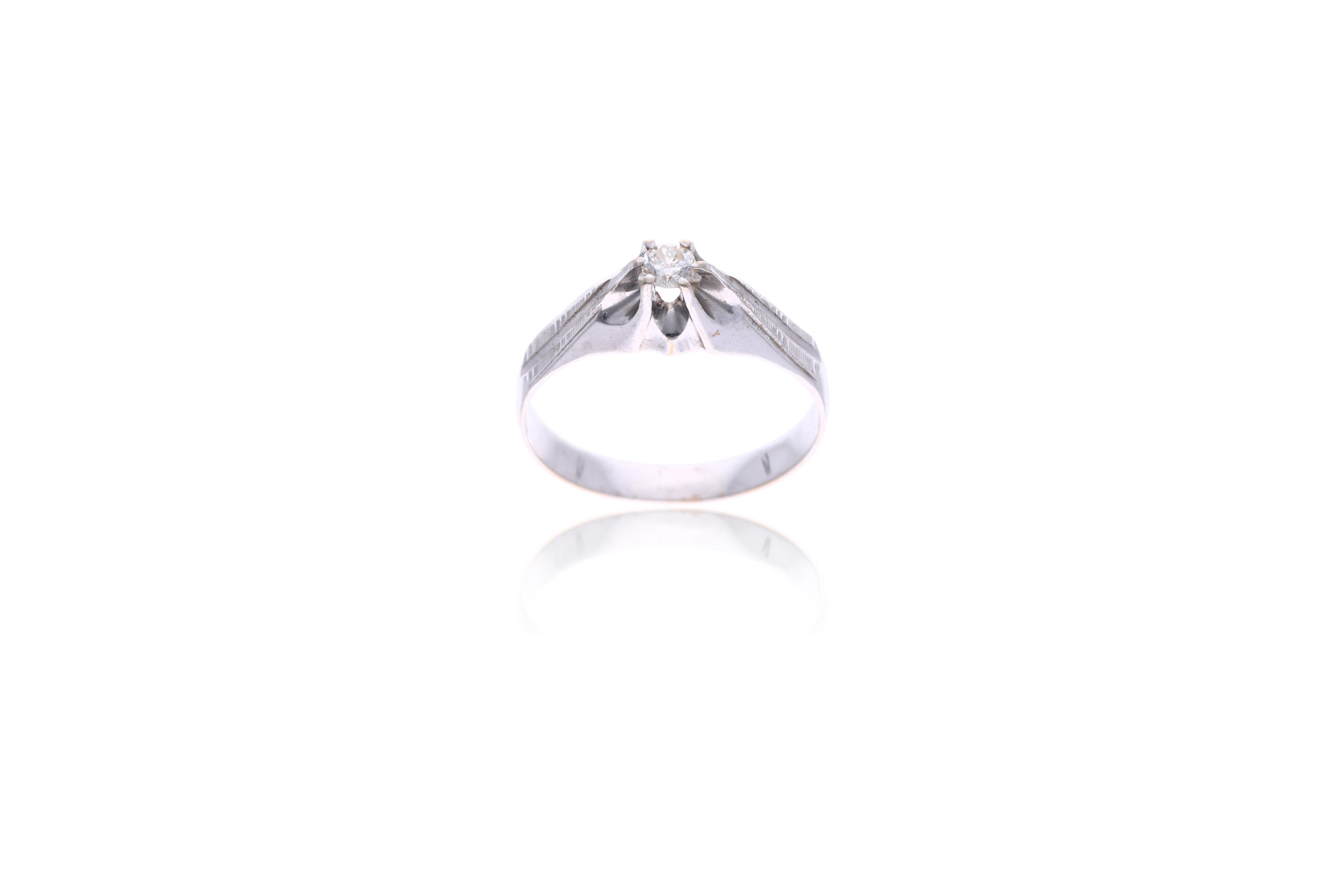 Anello con diamante - Asta Preziosi