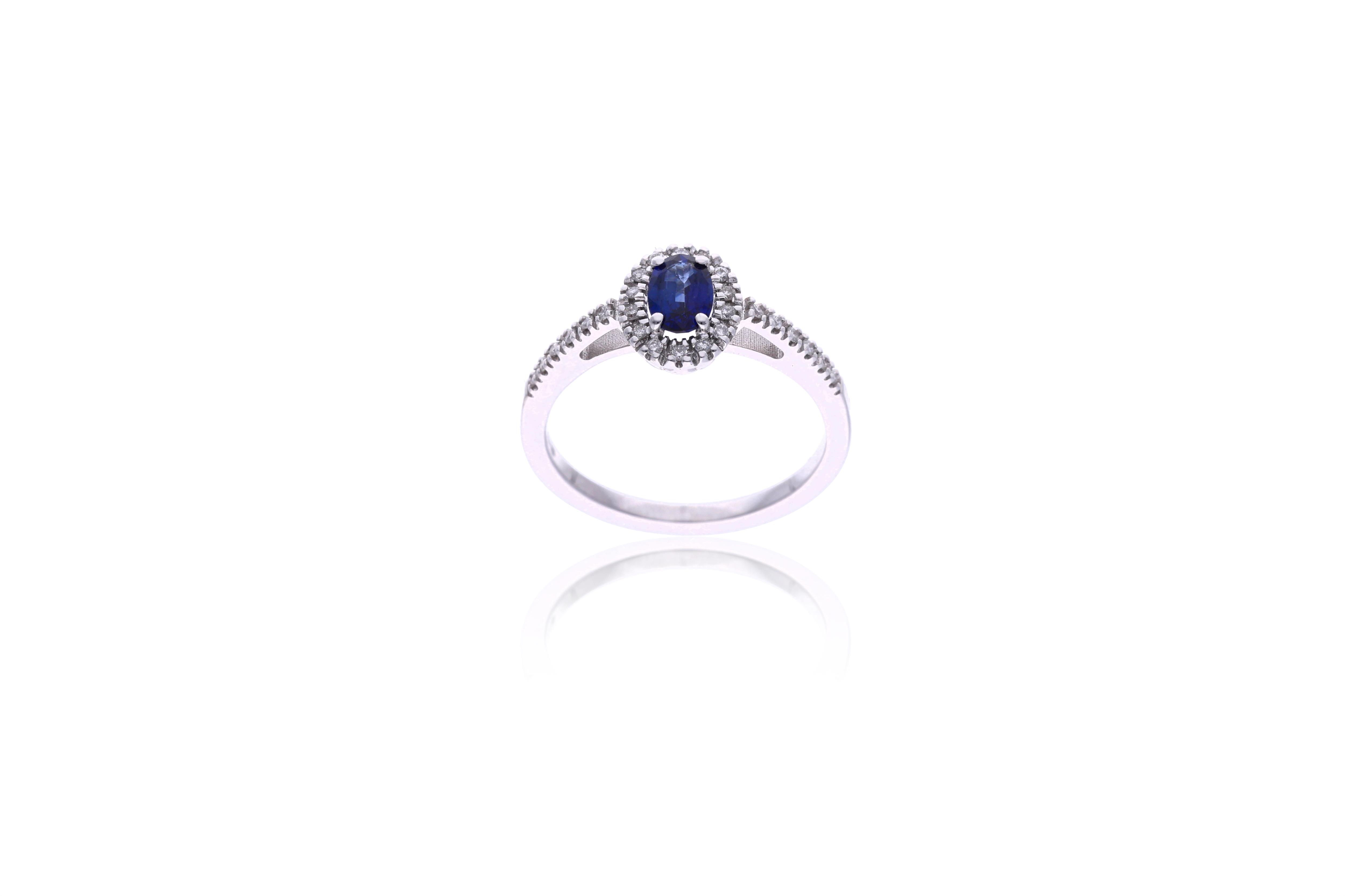 Anello con pietra e diamanti - Asta Preziosi
