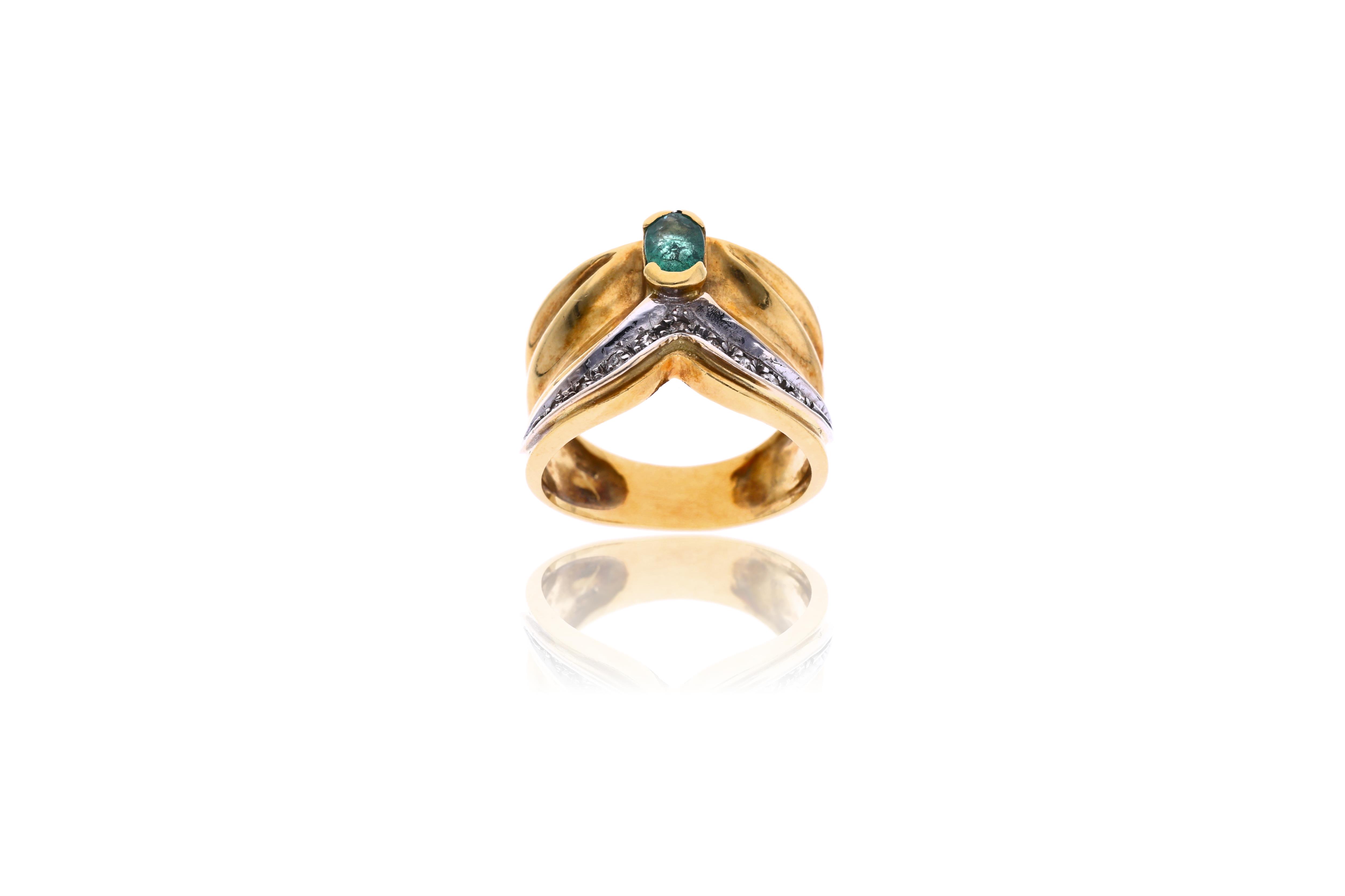 Anello con smeraldo e diamanti - Asta Preziosi