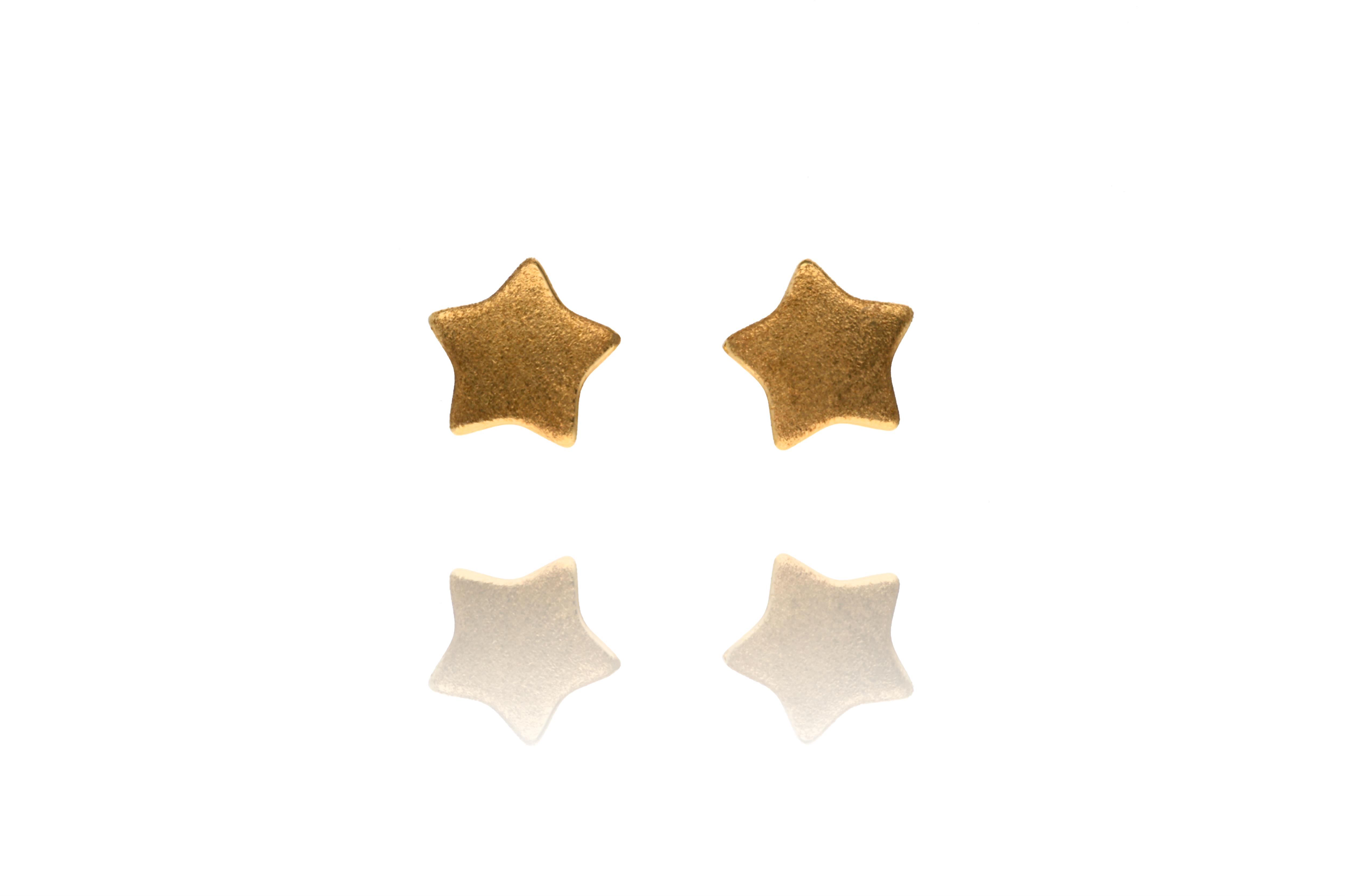 Paio di orecchini a forma di stella in oro - Asta Preziosi