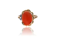 Anello con corallo e diamanti - Asta Preziosi Anello con corallo e diamanti - Asta Preziosi