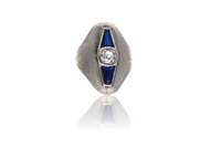Anello con diamante e zaffiri - Asta Preziosi Anello con diamante e zaffiri - Asta Preziosi