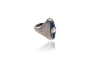Anello con diamante e zaffiri - Asta Preziosi Anello con diamante e zaffiri - Asta Preziosi