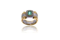 Anello con smeraldo e diamanti - Asta Preziosi Anello con smeraldo e diamanti - Asta Preziosi