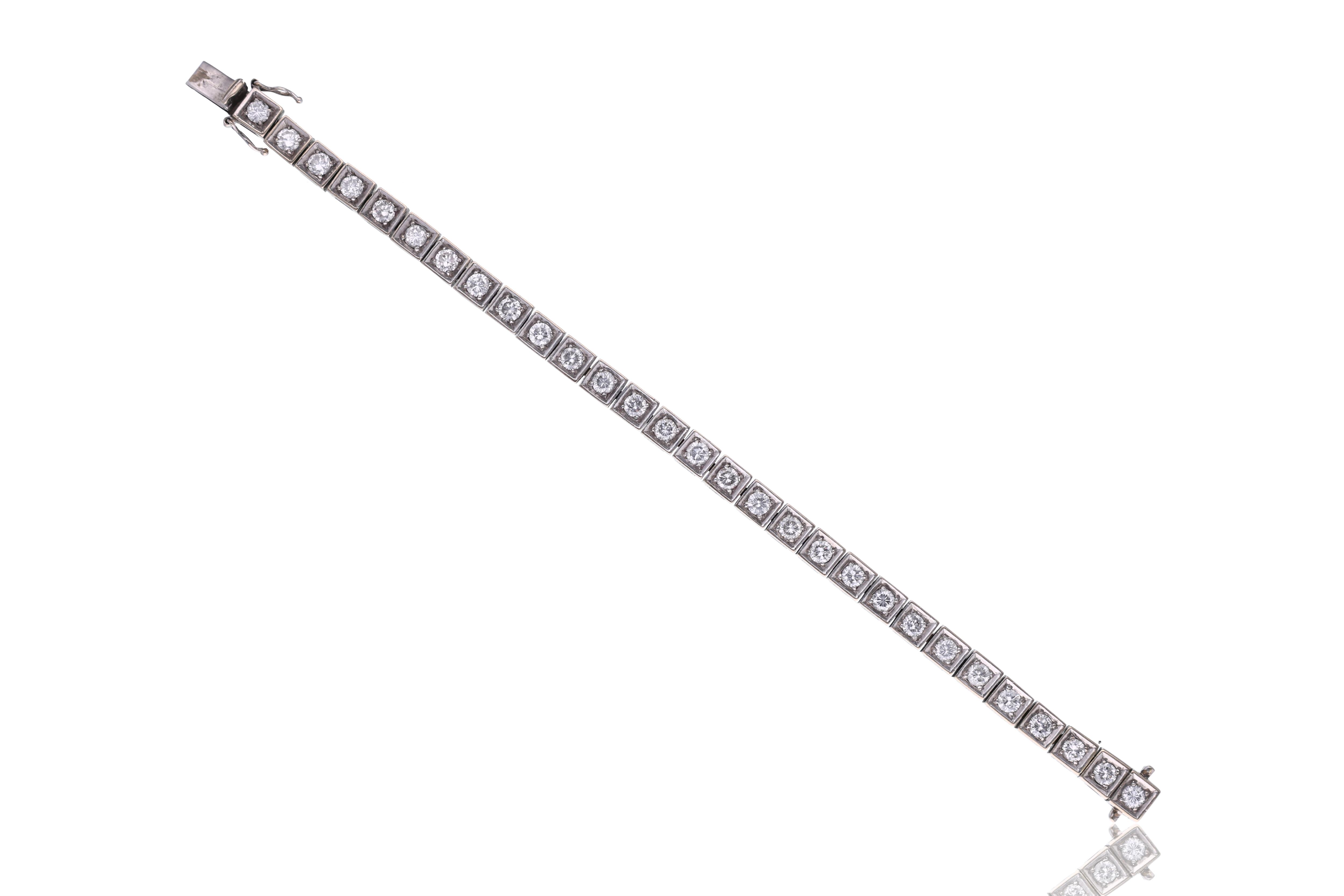 Bracciale tennis con diamanti - Asta Preziosi