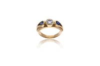 Anello con diamante e zaffiri - Asta Preziosi Anello con diamante e zaffiri - Asta Preziosi