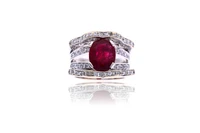 Anello con diamanti e pietra - Asta Preziosi Anello con diamanti e pietra - Asta Preziosi