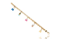 Bracciale charms con ciondoli smaltati - Asta Preziosi Bracciale charms con ciondoli smaltati - Asta Preziosi