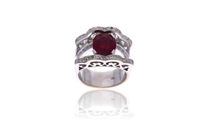Anello con diamanti e pietra - Asta Preziosi Anello con diamanti e pietra - Asta Preziosi