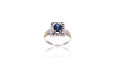 Anello con diamanti e zaffiro - Asta Preziosi Anello con diamanti e zaffiro - Asta Preziosi
