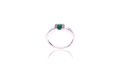 Anello con smeraldo e diamanti - Asta Preziosi