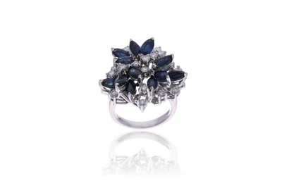 Anello con zaffiri e diamanti - Asta Preziosi Anello con zaffiri e diamanti - Asta Preziosi