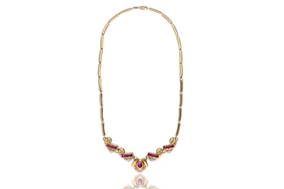 Collana con diamanti, rubini e pietre - Asta Preziosi Collana con diamanti, rubini e pietre - Asta Preziosi