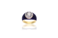 Anello con diamanti e smalto - Asta Preziosi Anello con diamanti e smalto - Asta Preziosi