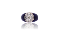 Anello con diamanti e smalto - Asta Preziosi Anello con diamanti e smalto - Asta Preziosi
