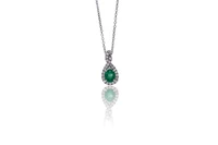 Collana con smeraldo e diamanti - Asta Preziosi