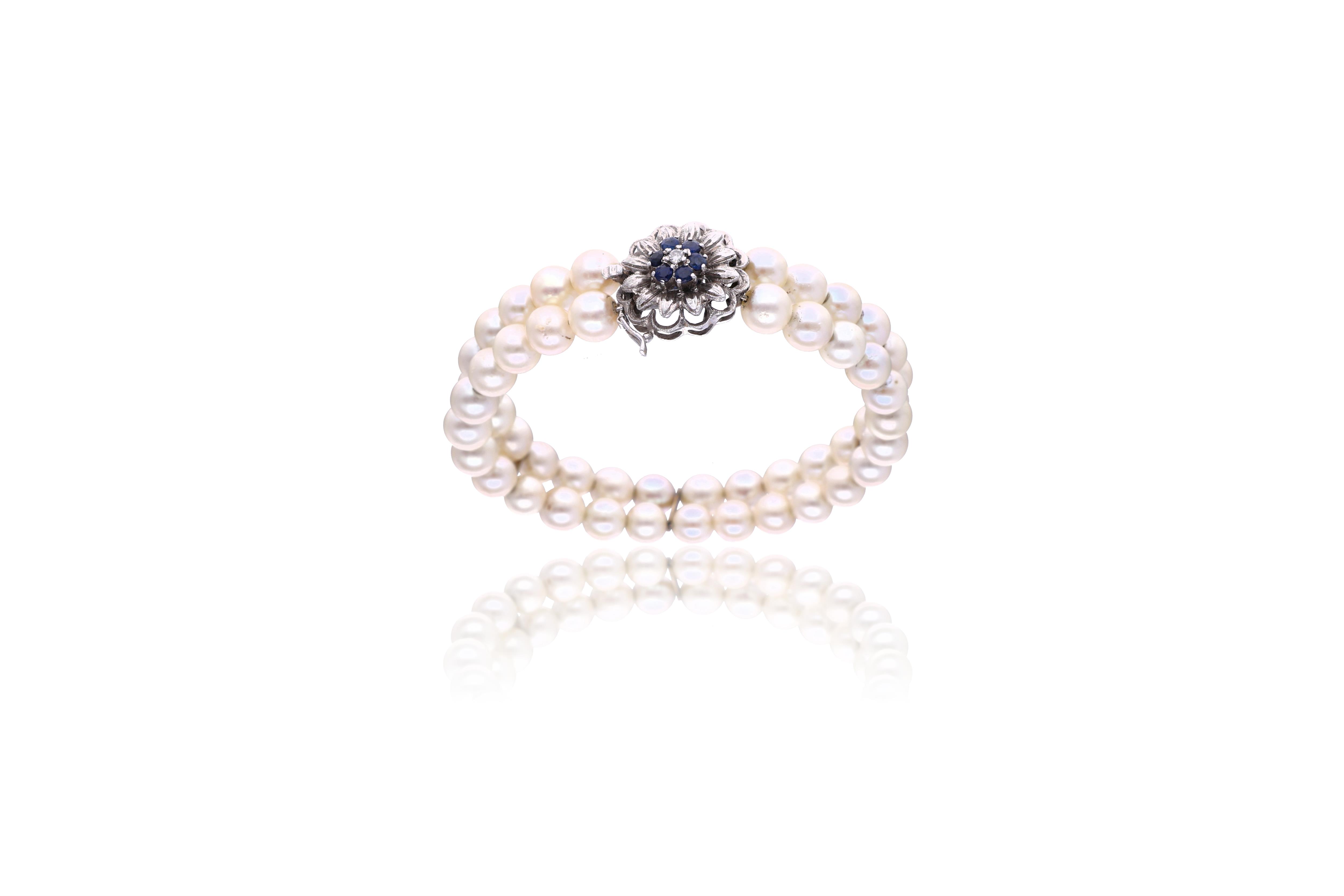 Bracciale con diamante, pietre e perle coltivate - Asta Preziosi