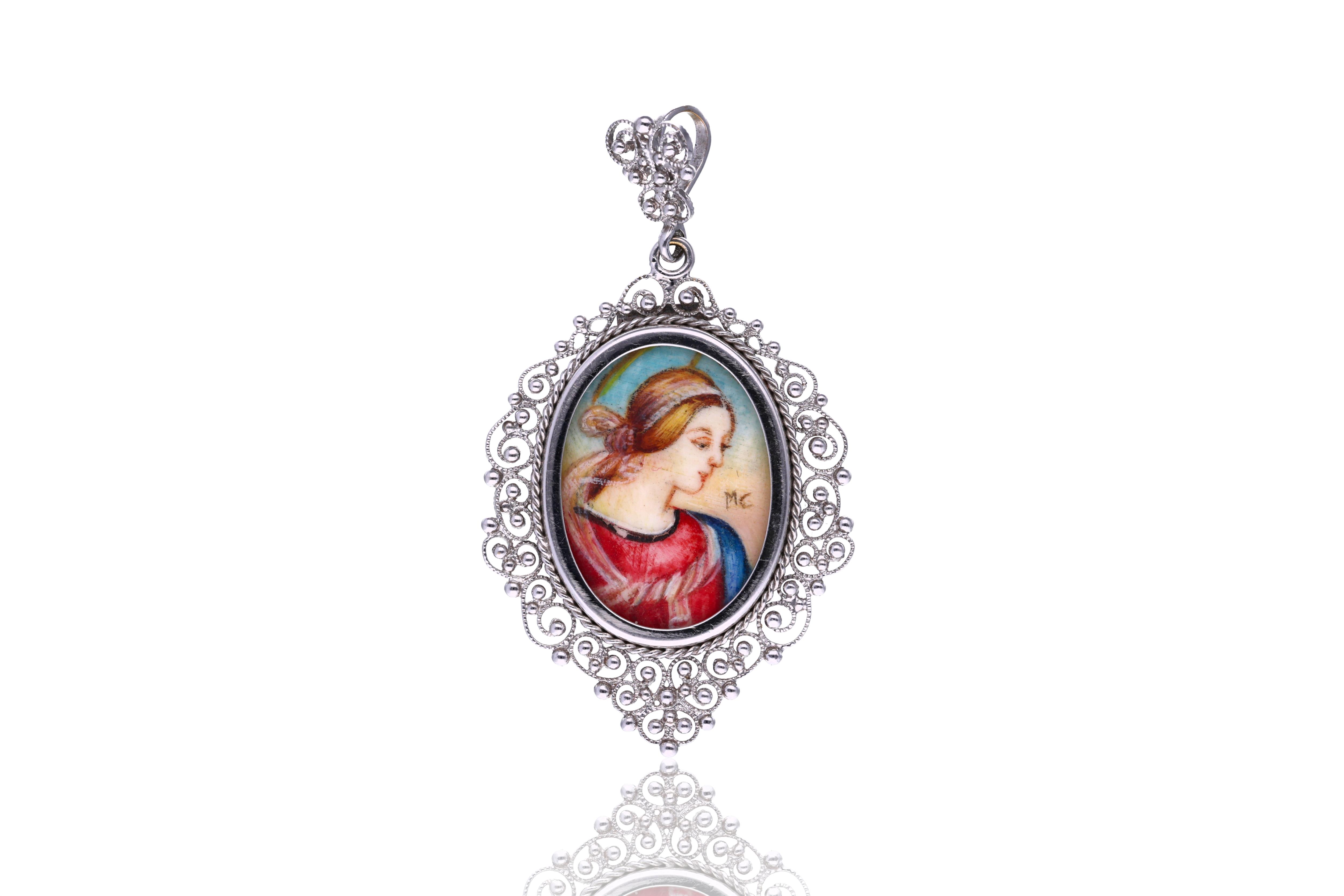 Ciondolo con miniatura - Asta Preziosi