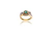 Anello con smeraldo e diamanti - Asta Preziosi Anello con smeraldo e diamanti - Asta Preziosi