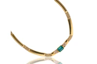 Collana con smeraldo e diamanti - Asta Preziosi Collana con smeraldo e diamanti - Asta Preziosi