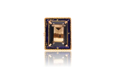Anello con quarzo e smalti - Asta Preziosi Anello con quarzo e smalti - Asta Preziosi