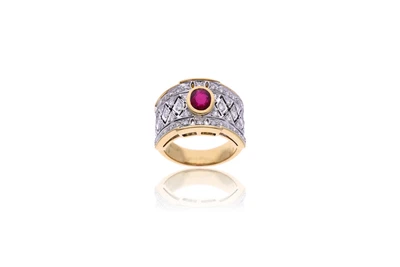 Anello con rubino e diamanti - Asta Preziosi Anello con rubino e diamanti - Asta Preziosi