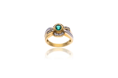 Anello con smeraldo e diamanti - Asta Preziosi Anello con smeraldo e diamanti - Asta Preziosi