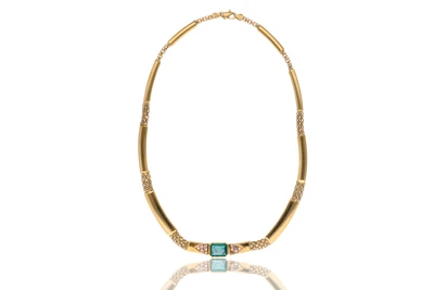 Collana con smeraldo e diamanti - Asta Preziosi Collana con smeraldo e diamanti - Asta Preziosi