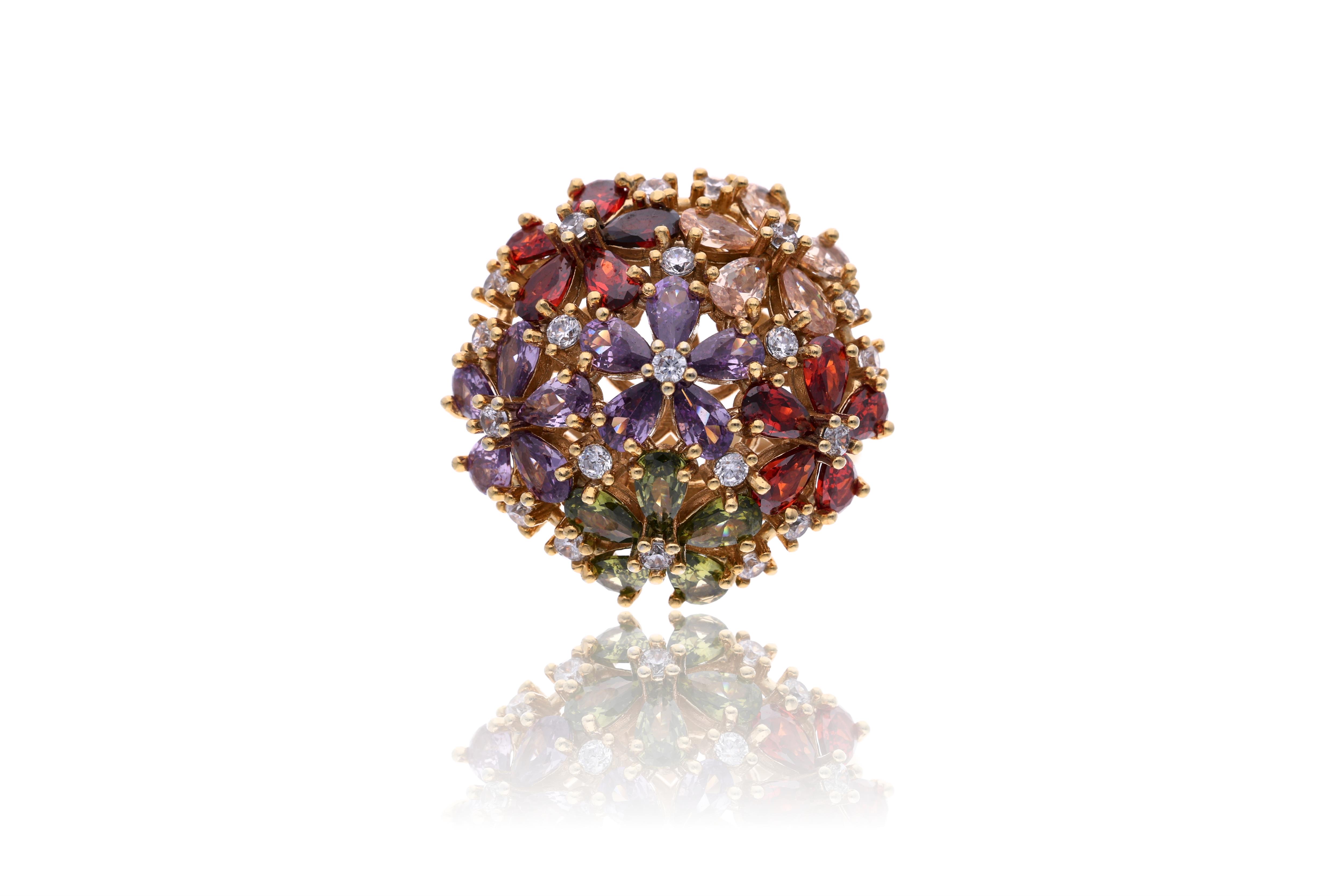Anello con pietre in oro - Asta Preziosi